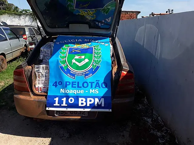 PM apreende veículo com 1,7 mil pacotes de cigarro em Nioaque