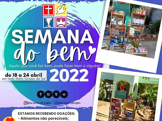 Dia do Bem reúne doações de alimentos e roupas em igreja de Anastácio