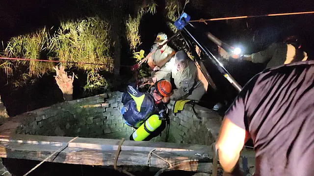 Bombeiro que passou mal após socorrer irmãos que morreram em poço sai da UTI