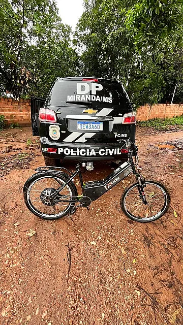Polícia Civil de Miranda recupera bicicleta elétrica furtada