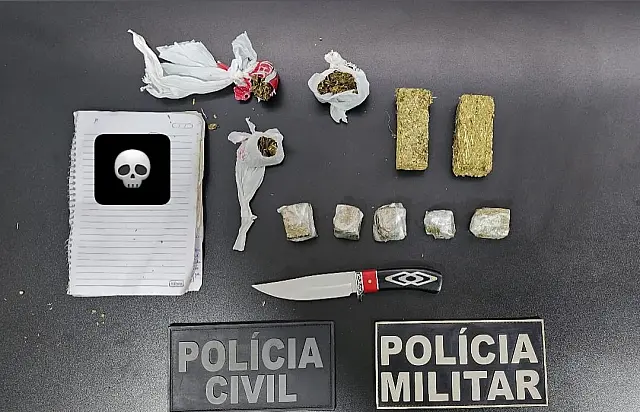 Dupla é presa por tráfico de drogas em alojamento de empresa em Santa Rita do Pardo