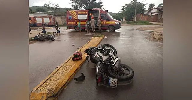 Acidente entre motociclistas deixa dois feridos em Corumbá