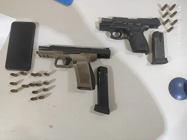 Três homens são presos com pistolas em Coxim após denúncia anônima