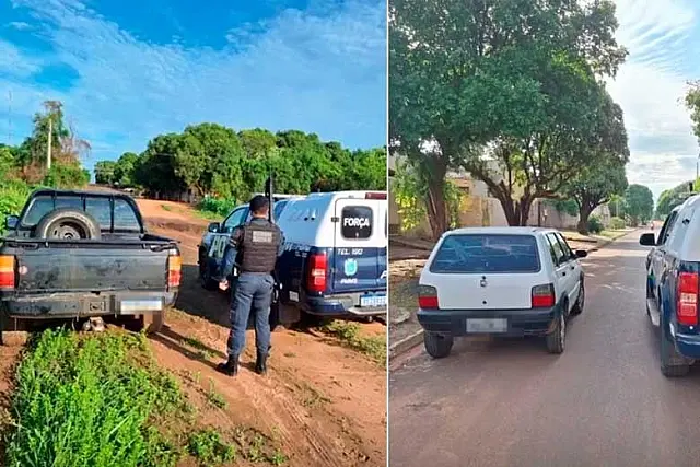 PM recupera caminhonete e carro furtados em Aquidauana