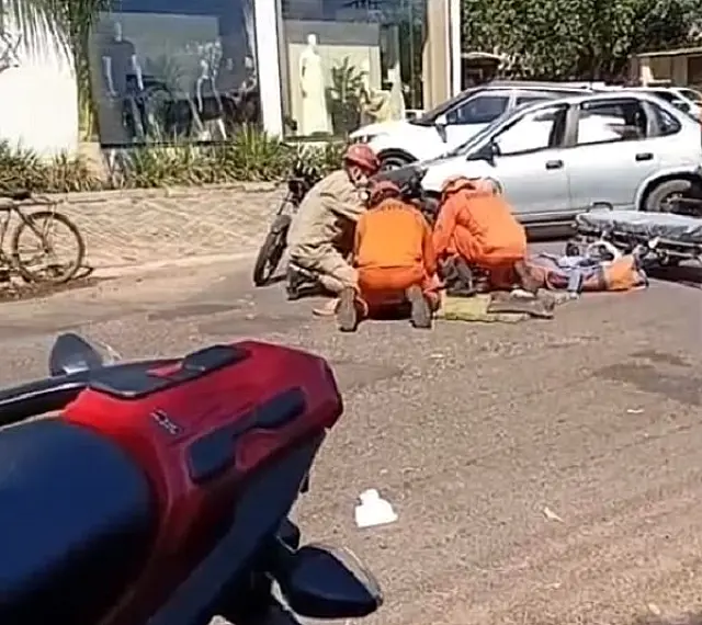 Acidente entre moto e bicicleta mobiliza equipes de resgate em Aquidauana