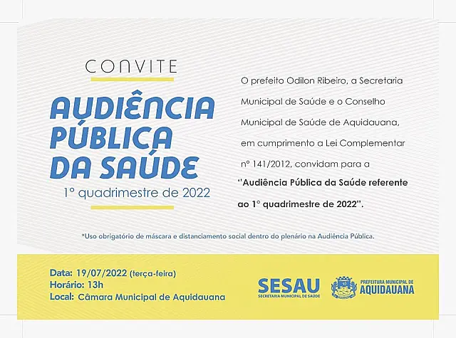 Aquidauana realiza audiência pública de saúde