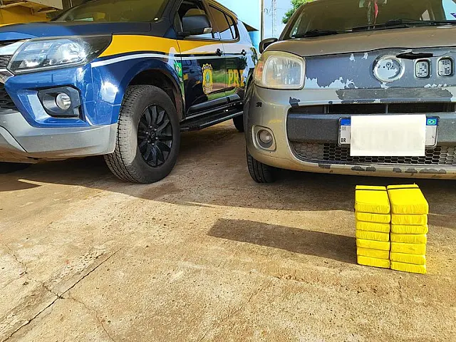 Motorista que viajava com esposa e três crianças é preso com 14 kg de cocaína na BR-262