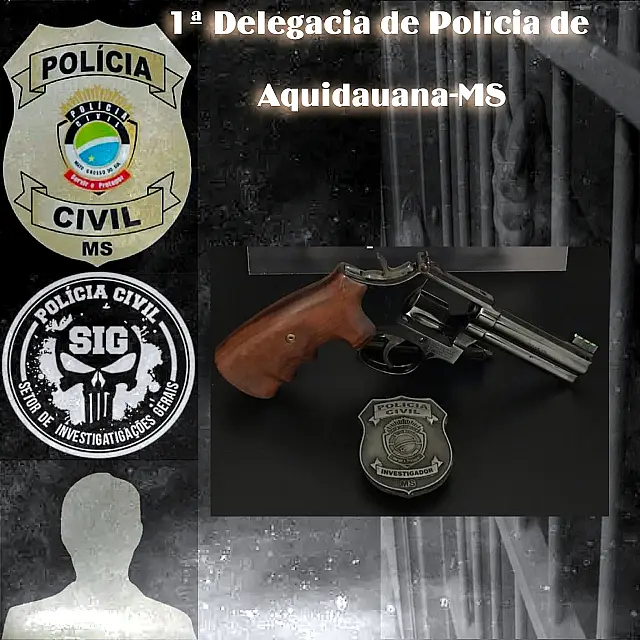 Polícia registra ocorrência de posse irregular e disparos de arma de fogo em Aquidauana