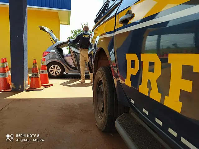 Em Sidrolândia, homem é preso com 241 kg de maconha em carro alugado