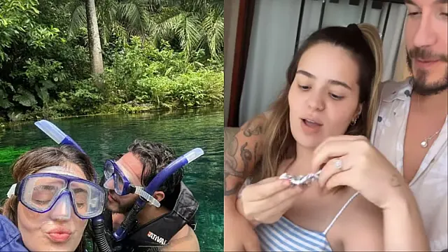 Ex-BBBs Viih Tube e Eliezer curtem aniversário em Bonito