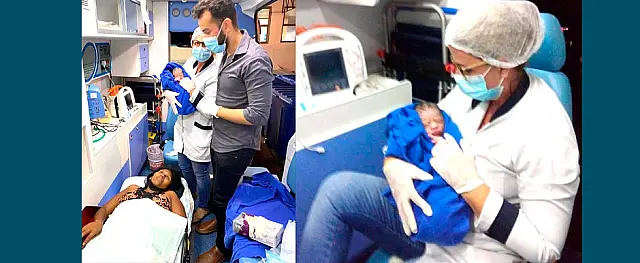 Grávida tem complicações e ganha bebê dentro de ambulância