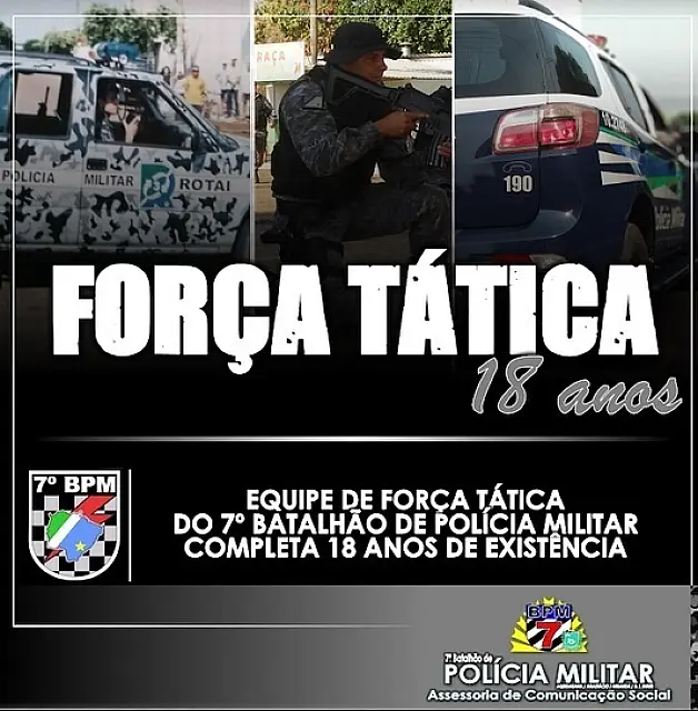 Equipe de Força Tática do 7º Batalhão da PM completa 18 anos