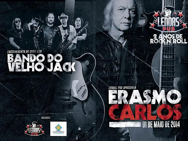 Erasmo Carlos e Bando do Velho Jack se apresentam amanhã em Campo Grande