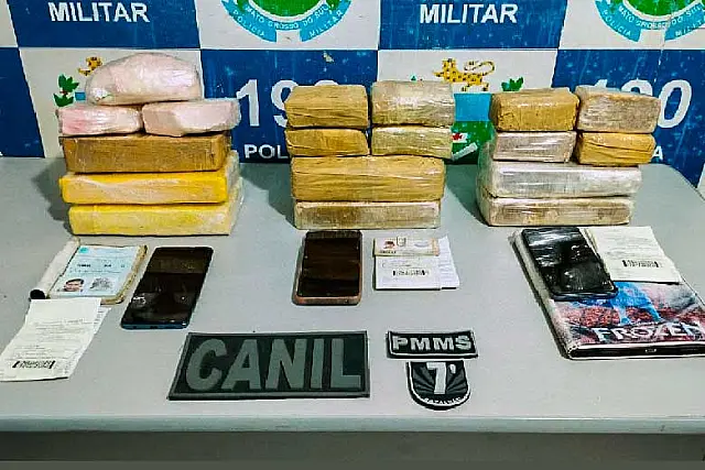 PM prende três mulheres com 10 kg de drogas em ônibus na Rodoviária de Anastácio