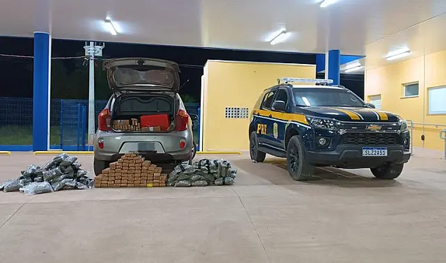 PRF apreende 234 Kg de maconha em Ribas do Rio Pardo