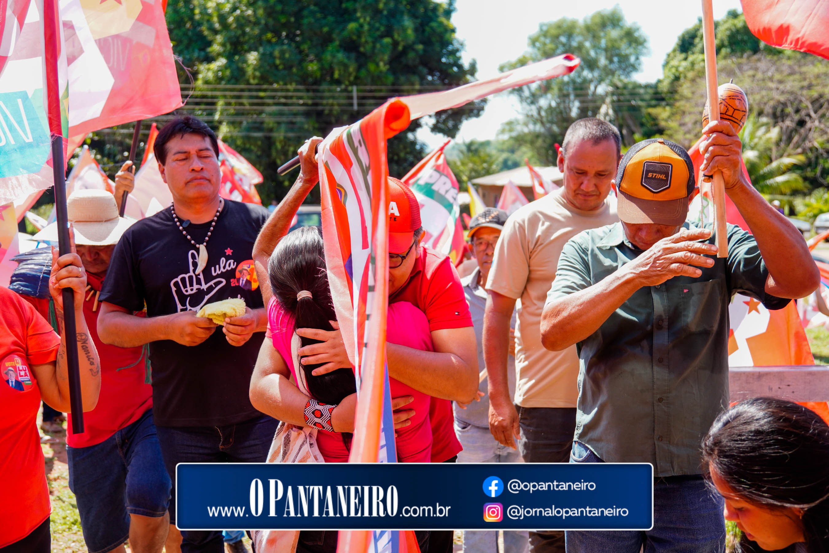 Carreata do Lula em Nioaque - Brejão e cidade O Pantaneiro