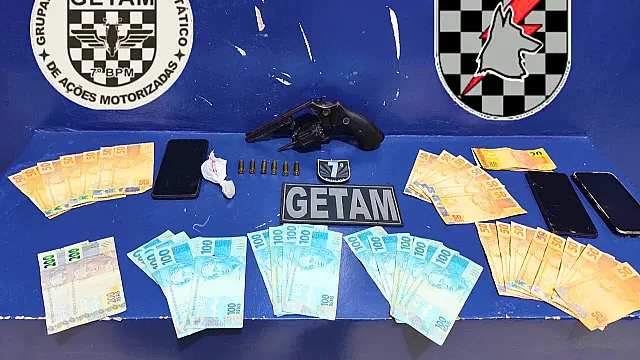 PM apreende arma e entorpecente durante abordagem em Anastácio