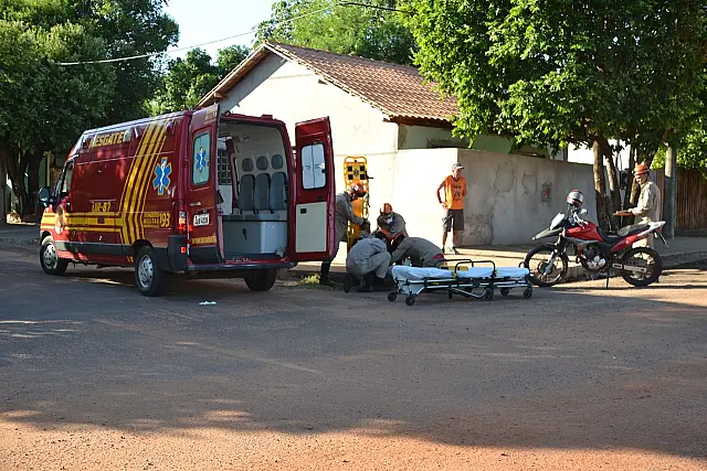 Soldado do Exército fica ferido após cair de moto em Anastácio