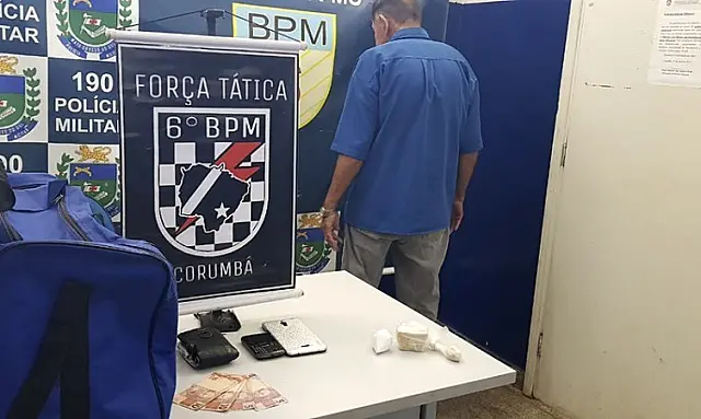Idoso é preso ao ser flagrado transportando droga na cueca de Corumbá à Capital