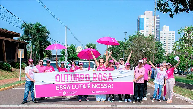 TCE-MS e Rede Feminina de Combate ao Câncer realizam blitz educativa