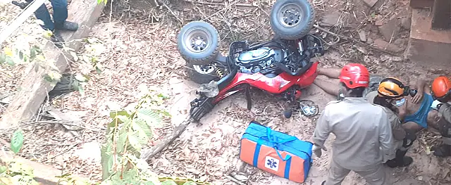 Acidente com quadriciclo mobiliza ação do Corpo de Bombeiros