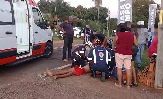 Acidente na MS-450 deixa adolescente gravemente ferido em Camisão