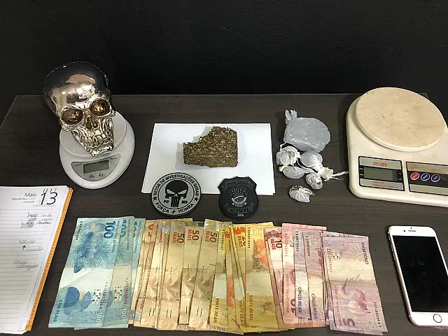 Polícia Civil fecha boca de fumo em Anastácio e prende traficante de 21 anos com drogas