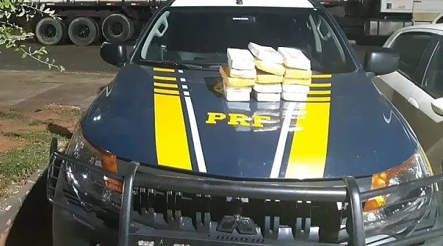 PRF apreende 15 quilos de cocaína escondidos em pneu na BR-262