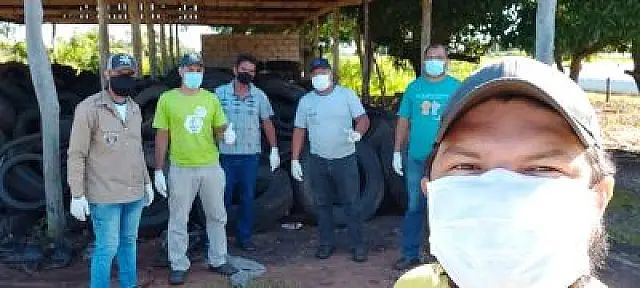 Pneus inservíveis são encaminhados para reciclagem em Jardim