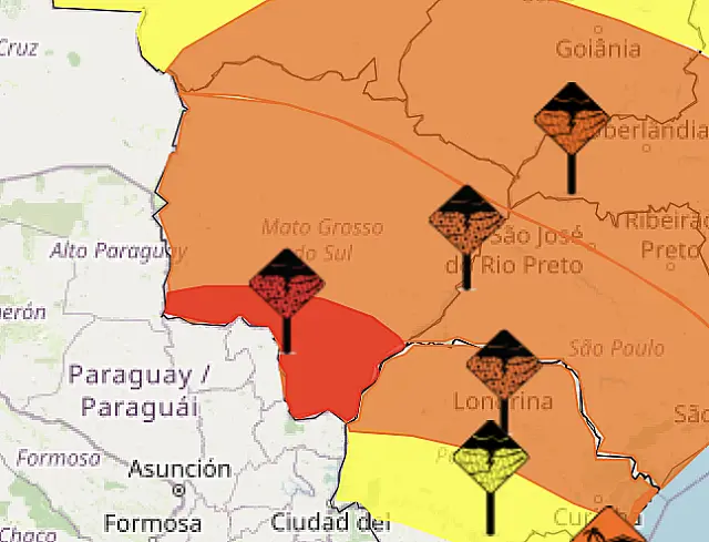 Aquidauana e região estão em alerta de tempestade