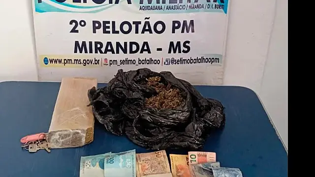 Dois são presos por tráfico de drogas em Miranda