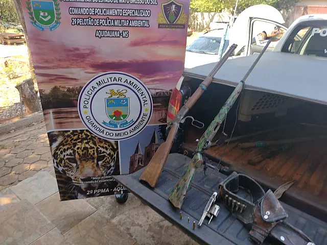 Homem é preso com armas e munições em fazenda no Pantanal de Aquidauana