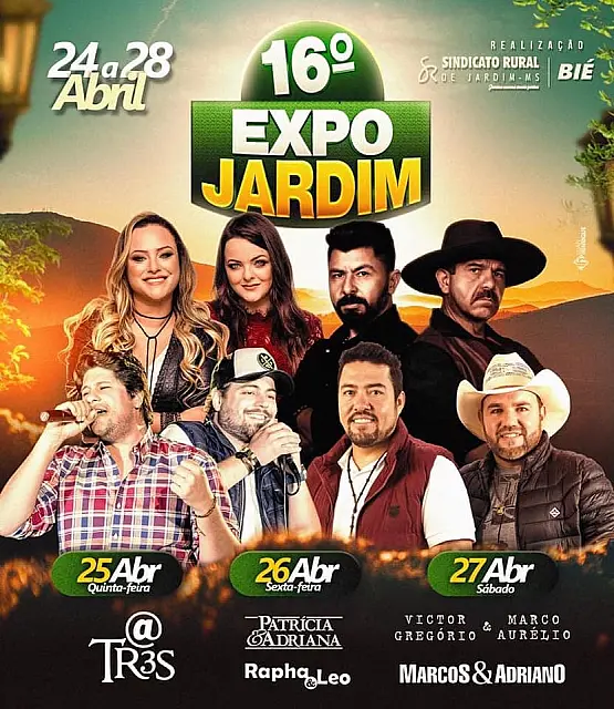 Diversos shows sertanejos marcam Expo Jardim neste fim de semana