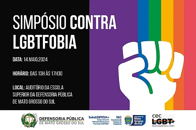 Defensoria de MS realiza "Simpósio: Combate a LGBTIA+FOBIA"