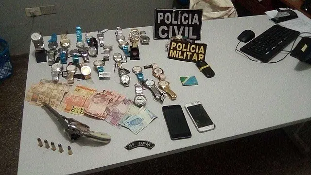 Polícia Civil, PM e PRF prendem ladrões de joalheria e recuperam jóias roubadas