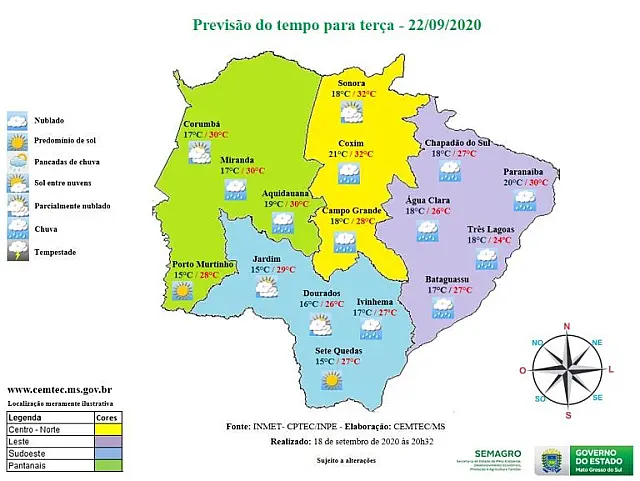 Primavera começa com previsão de chuva para região pantaneira