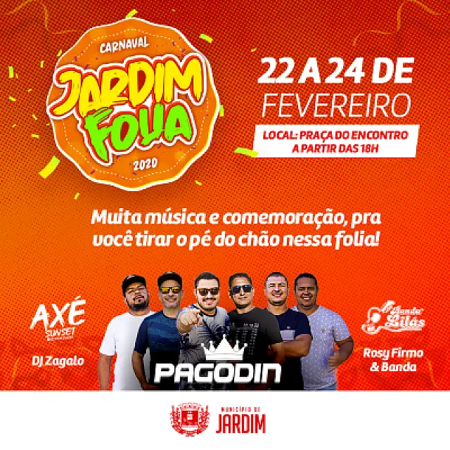 Confira a programação completa do Jardim Folia, que começa no dia 22