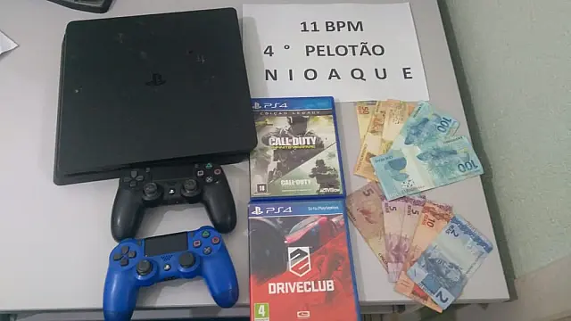 Homem furta R$ 427 e videogame em Nioaque e acaba preso pela PM