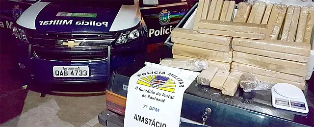 PM de Anastácio prende três pessoas por tráfico de drogas