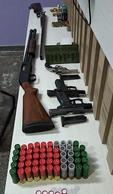 Bope apreende armas e munições durante operação em Sidrolândia