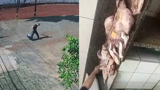 Funcionários de churrascaria usam saco de lixo para furtar carne