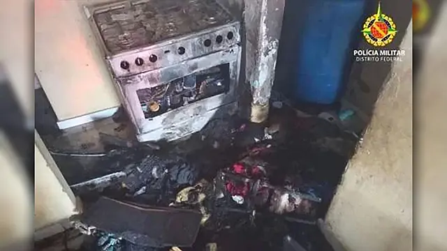 Homem ateia fogo em residência com a ex e cinco filhos dentro
