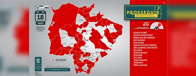 Prosseguir: Aquidauana está no vermelho