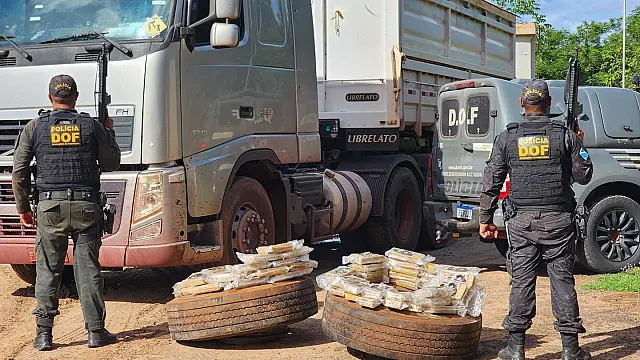 Carga milionária de pasta base é apreendida em Anastácio