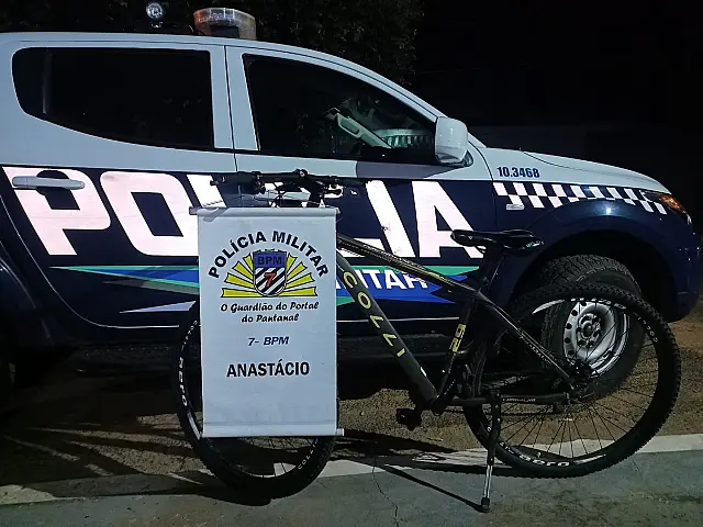 PM recupera bike furtada no centro de Anastácio
