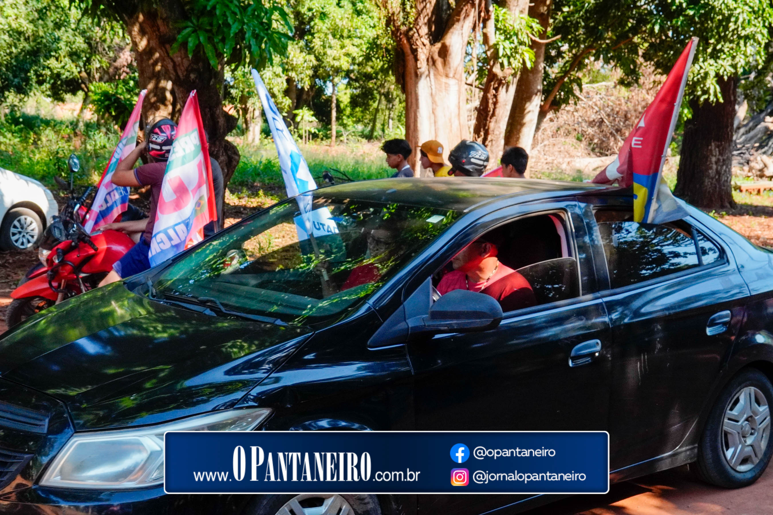 Carreata do Lula em Nioaque - Brejão e cidade O Pantaneiro