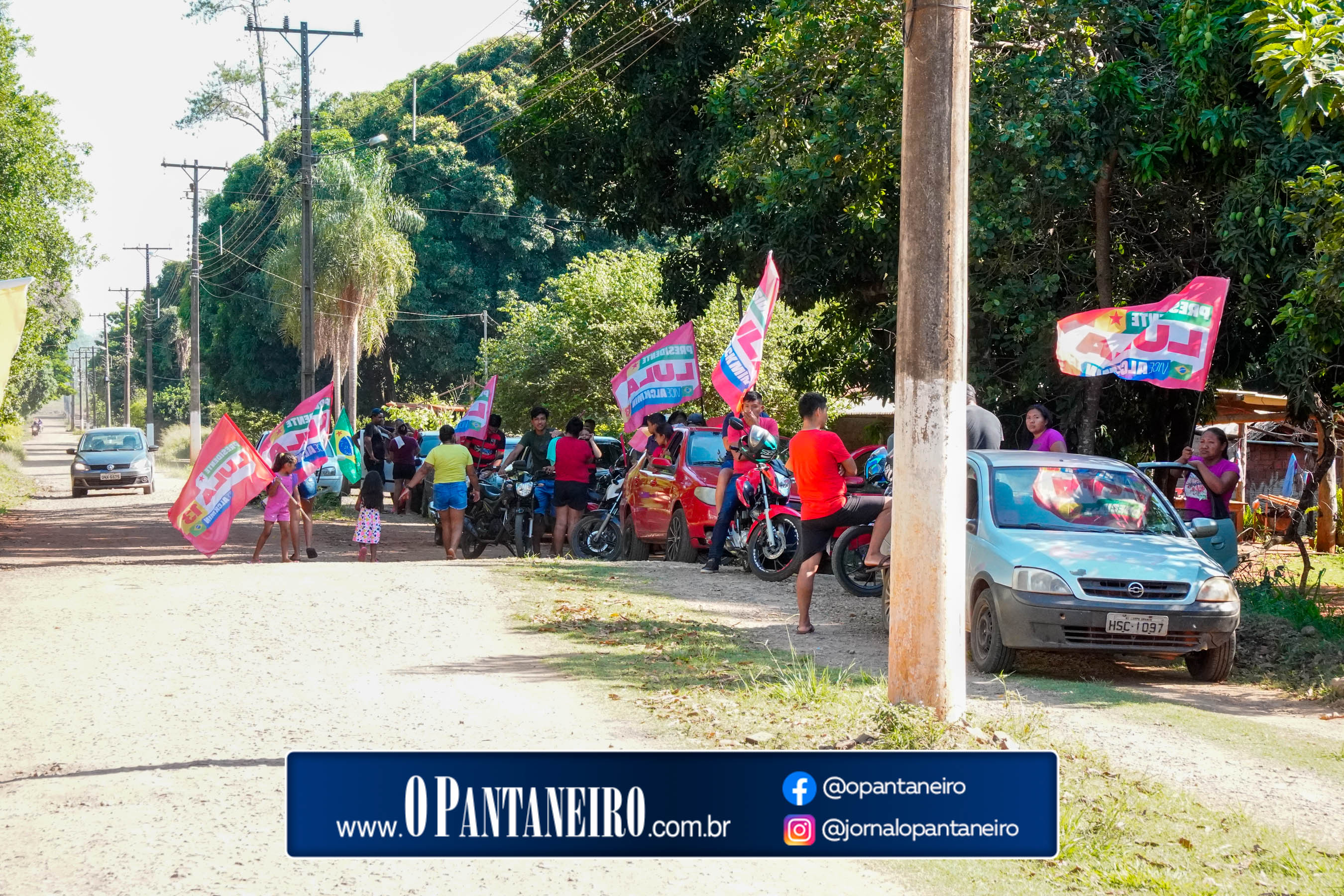 Carreata do Lula em Nioaque - Brejão e cidade O Pantaneiro