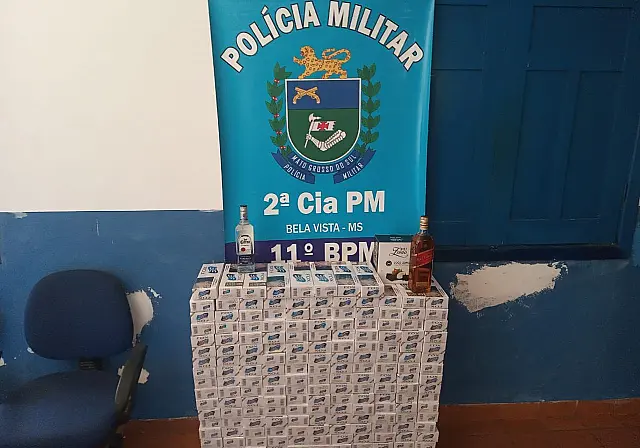 PM apreende 195 pacotes de cigarros estrangeiros que seriam vendidos em Corumbá