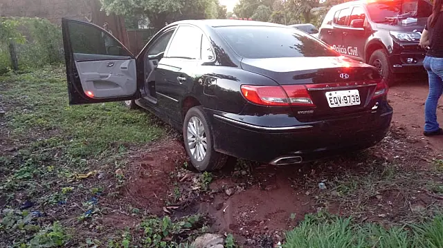 SIG recupera Hyundai Azera furtado após perseguição e acidente em Aquidauana