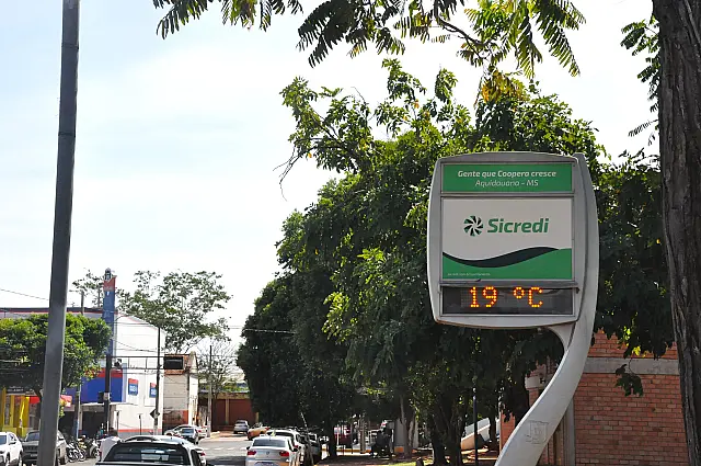 Máxima prevista para Aquidauana nesta sexta-feira é de 30°C